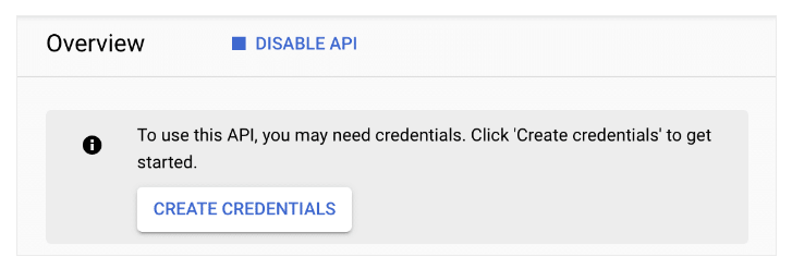 Create Credentials